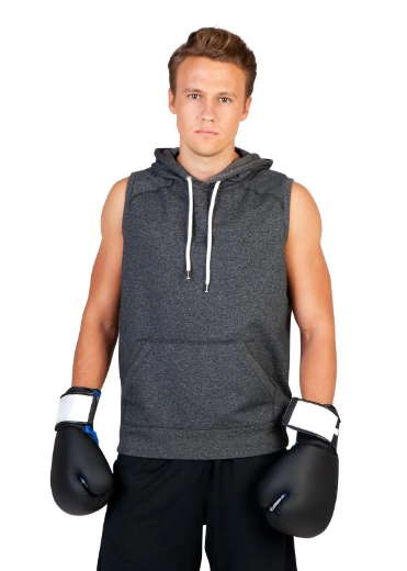 Picture of RAMO, Mens Heather Sleeveless Hoodie